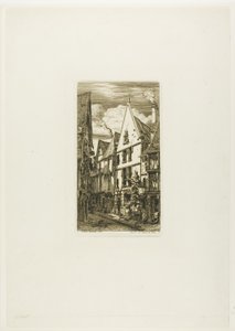 Rue des Toiles, Bourges af Charles Meryon