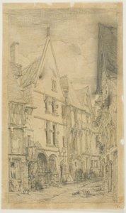 Rue des Toiles, Bourges af Charles Meryon