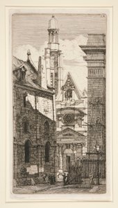 Saint-Etienne-du-Mont af Charles Meryon