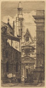 Saint-Étienne-du-Mont, Paris (Sankt Stefans kirke på bjerget, Paris) af Charles Meryon