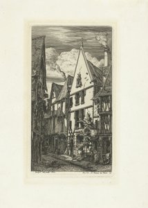 Straat Rue des Toiles i Bourges Rue des Toiles i Bourges af Charles Meryon