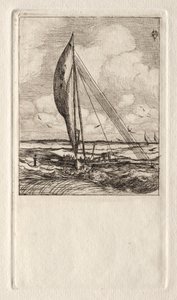Swift Sailing Proa, Mulgrave Archipelago, Oceanien, 1866. af Charles Meryon