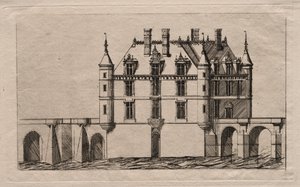 Chateau de Chenonceau, 1856. af Charles Meryon
