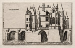 Chateau de Chenonceau, 1856. af Charles Meryon