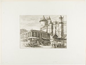 The Grand Châtelet, Paris, ca. 1780, efter en tidligere tegning af Charles Meryon