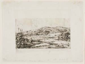 Den lille franske koloni ved Akaroa, 1845 af Charles Meryon