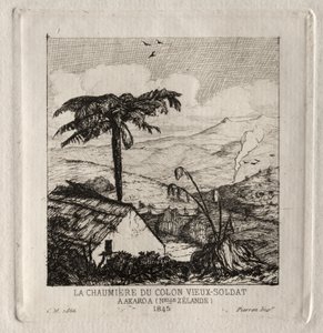 The Old-Soldier Settlers Hut i Akaroa, 1845, 1866. af Charles Meryon