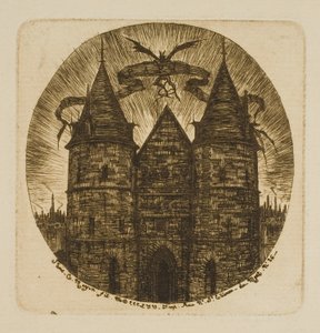 Den gamle port til Palais de Justice, Paris af Charles Meryon
