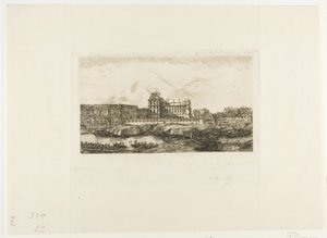 Det gamle Louvre, Paris, 1651 af Charles Meryon