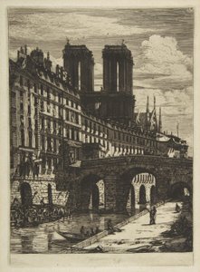 Petit Pont, Paris af Charles Meryon