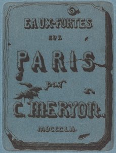 Titlen på raderinger om Paris (titelside til sæt af raderinger i Paris) af Charles Meryon
