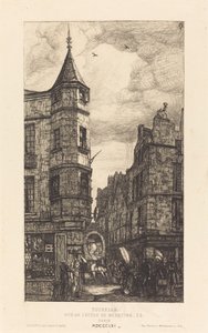 Turret, Street of School of Medicine, 22, Paris af Charles Meryon