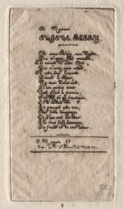 Vers til Eugène Bléry, 1854. af Charles Meryon