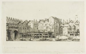 Udsigt over en del af byen Paris mod slutningen af det XVII århundrede af Charles Meryon