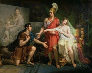 Alexander den Store (356-323 f.Kr.) overdrager Campaspe til Apelles, 1822