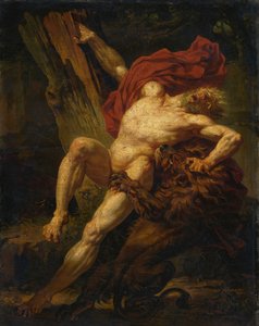 Milo af Croton angrebet af en løve