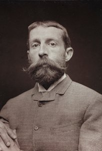 Kunstnerisk og biografisk Album, 5. Aar, Salon 1885; portræt af den amerikanske kunstner Edwin Lord Weeks (1849-1903)