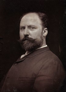 Kunstnerisk og biografisk Album, 5. Aar, Salon 1885; portræt af den franske maler Paul Louis Narcisse Grolleron (1848-1901)