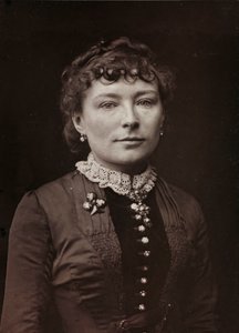 Kunstnerisk og biografisk Album, 5. Aar, Salon 1885; portræt af den franske maler Virginie Elodie Marie Thérèse Demont-Breton (1859-1935)