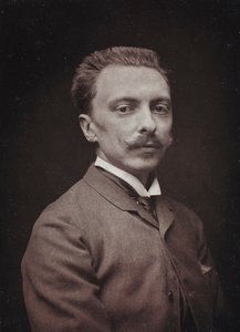 Kunstnerisk og biografisk Album, 5. Aar, Salon 1885; portræt af den franske maler Alfred Paul Marie de Richemont (1857-1911)