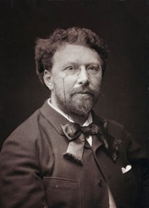 Kunstnerisk og biografisk Album, 5. Aar, Salon 1885; portræt af den franske maler Alfred-Pierre Joseph Agache (1843-1915)