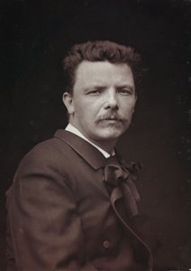Kunstnerisk og biografisk Album, 6. Aar, Salon 1885; portræt af den franske maler Eugène Carrière (1849-1906)
