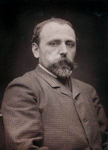 Kunstnerisk og biografisk Album, 6. Aar, Salon 1885; portræt af maleren Edouard Jean Dambourgez (1844-1931)
