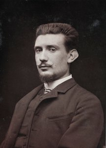 Kunstnerisk og biografisk Album, 6. Aar, Salon 1885; portræt af maleren Henri Laurent Desrousseaux (1862-1906)