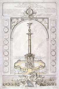 Design til et monument til admiral Lord Nelson i form af en søjle, 1806 af Charles Middleton