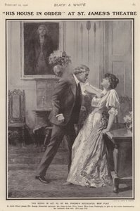 De engelske skuespillere George Alexander og Irene Vanbrugh i en produktion af Arthur Wing Pinero spiller His House in Order på St James