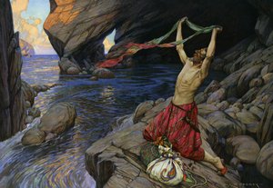 Sindbad Søfareren (farvelitografi)