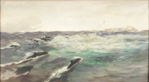Marsvin jager makrel af Charles Napier Hemy