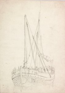 Undersøgelse af Fishing Boat af Charles Napier Hemy