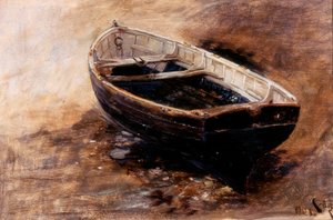 Study of a Jolle, 1901 (olie på papir) af Charles Napier Hemy