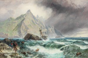 Vraget af en fregat på Spaniens sydkyst, 1863