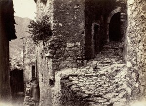 En gade i Sainte-Agnès nær Roquebrune af Charles Nègre
