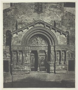 Arles: The West Porch of Saint-Trophime, 21. oktober 1854, trykt 1982. af Charles Nègre
