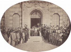 Asile Impérial de Vincennes: Hilsen til kejseren den 15. august 1859 (foto) af Charles Nègre