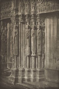 Chartres katedral. Højre dør til den kongelige portal, vestsiden, XII århundrede