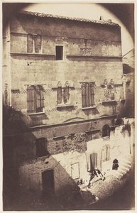 Facade af et romansk hus i Saint-Gilles du Gard af Charles Nègre
