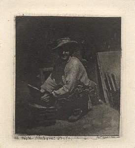 [The Crouching Mason] af Charles Nègre