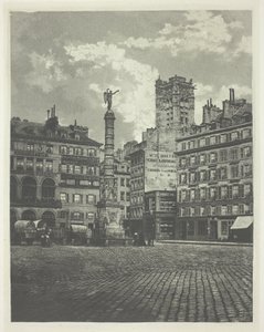 Paris, Place de Chatelet af Charles Nègre