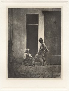 Tavle IV – Pifferaro stående og italiensk bonde siddende, i retten ved Quai Bourbon 21