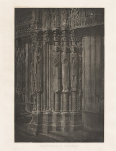 Tavle XIII – Chartres-katedralen, statue-søjler i den centrale dør til den kongelige indgang (plade XIII – Chartres-katedralen, statue-søjler i den centrale dør til den kongelige indgang)