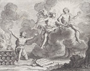 Apollo, Mercury, and the Shepherdesses, Fable X in La Motte, Fables Nouvelles, 1719., 1719.