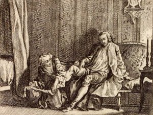 Den forelskede kurtisane af Charles Nicolas Cochin