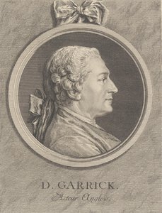 Portræt af David Garrick, 1764 af Charles Nicolas Cochin