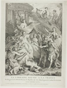 La Lorraine reunie a la France (Lorraine genforenet med Frankrig) af Charles Nicolas Cochin I