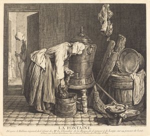 Springvand af Charles Nicolas Cochin I after Jean Siméon Chardin