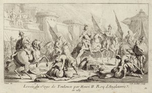 Kong Henrik II af England ophæver sin belejring af Toulouse af Charles Nicolas II Cochin